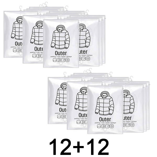 3x Sacos de armazenamento a vácuo para pendurar – (4 un) | VACUHANG 4+4 GRÁTIS